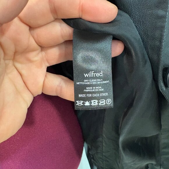 Aritzia Wilfred Memories Faux Leather Blazer Black Perfect Condition 90s S - Picture 8 of 12